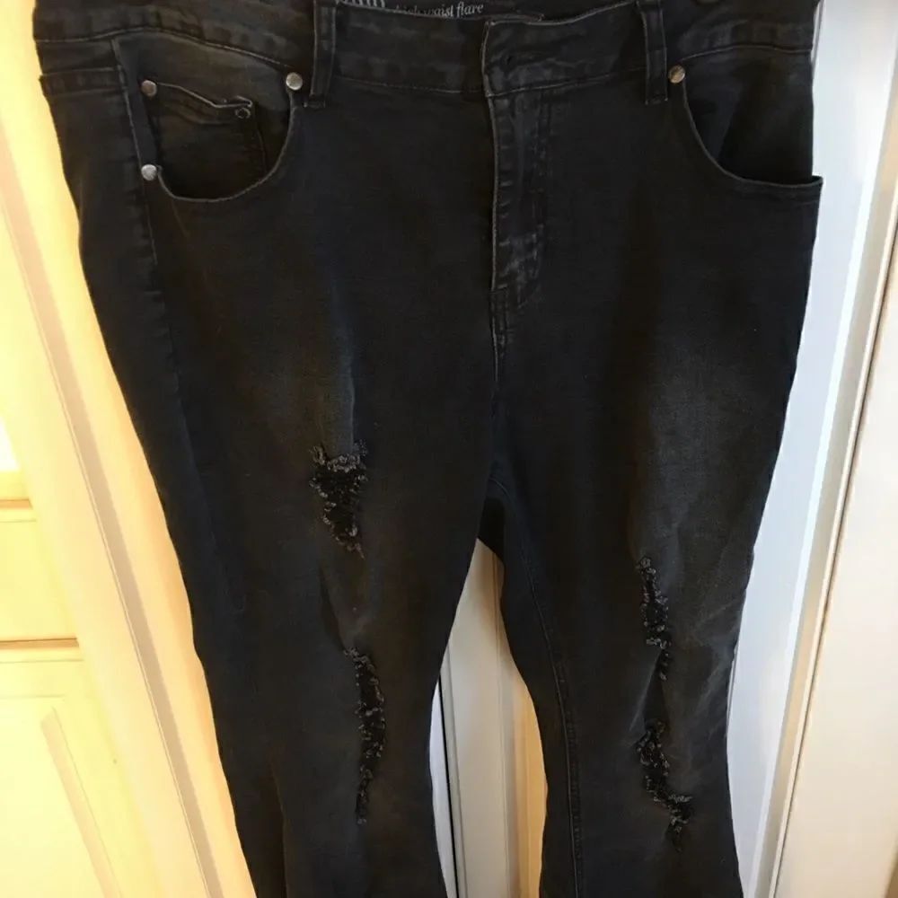 Soho Destressed Jean Flare Bottom